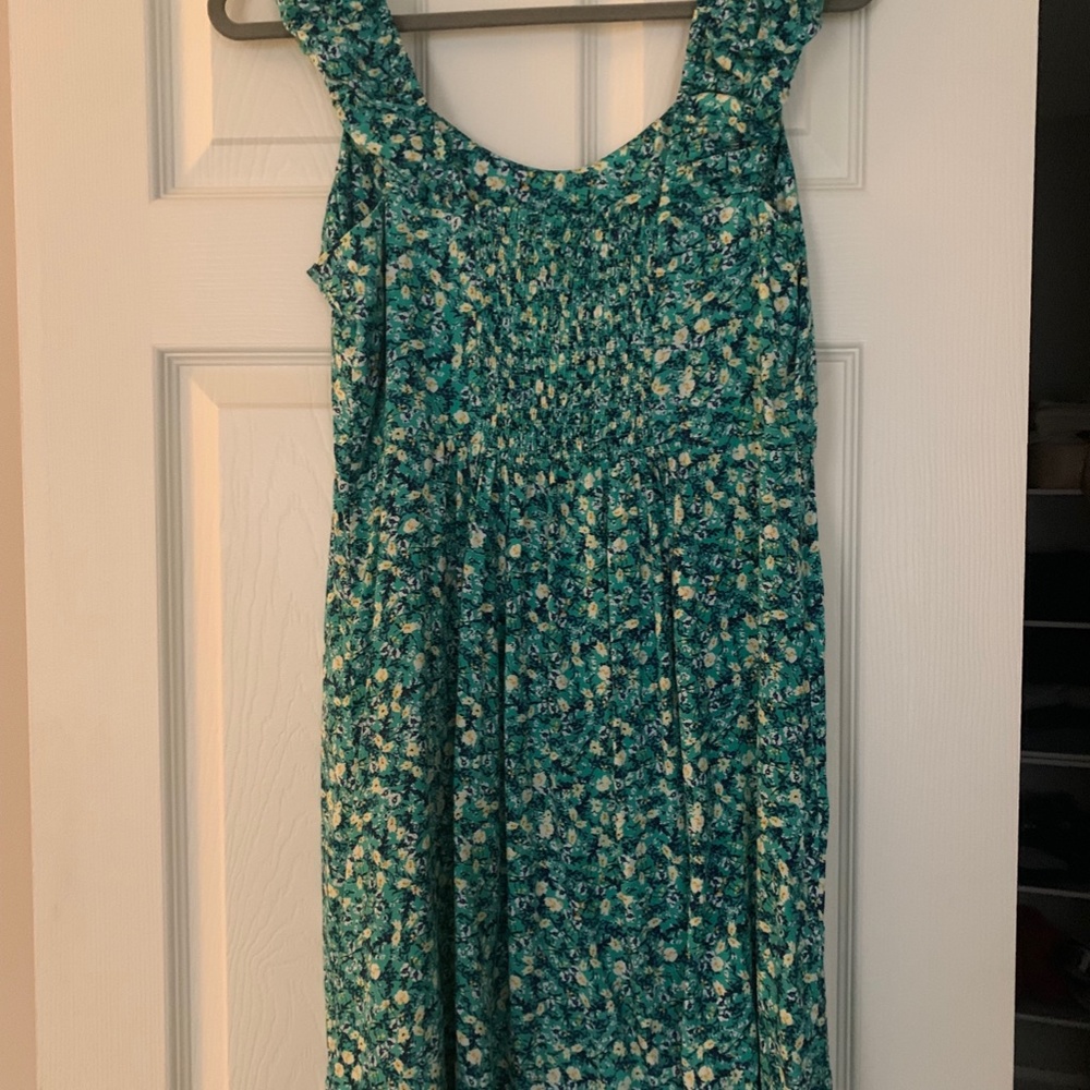 Floral Puff Sleeve Mid Dress